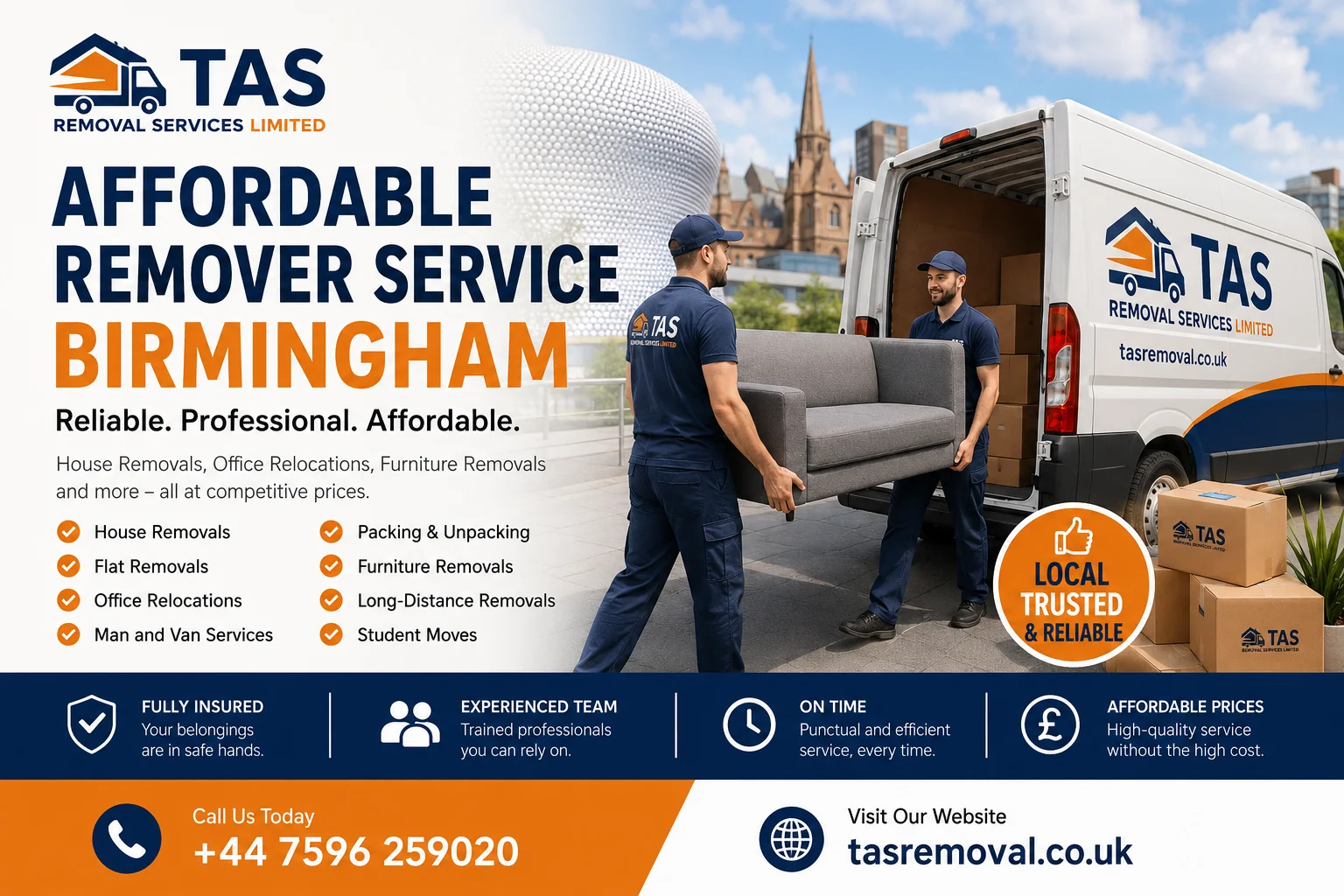 Affordable Remover Service Birmingham TAS Removal Services Limited