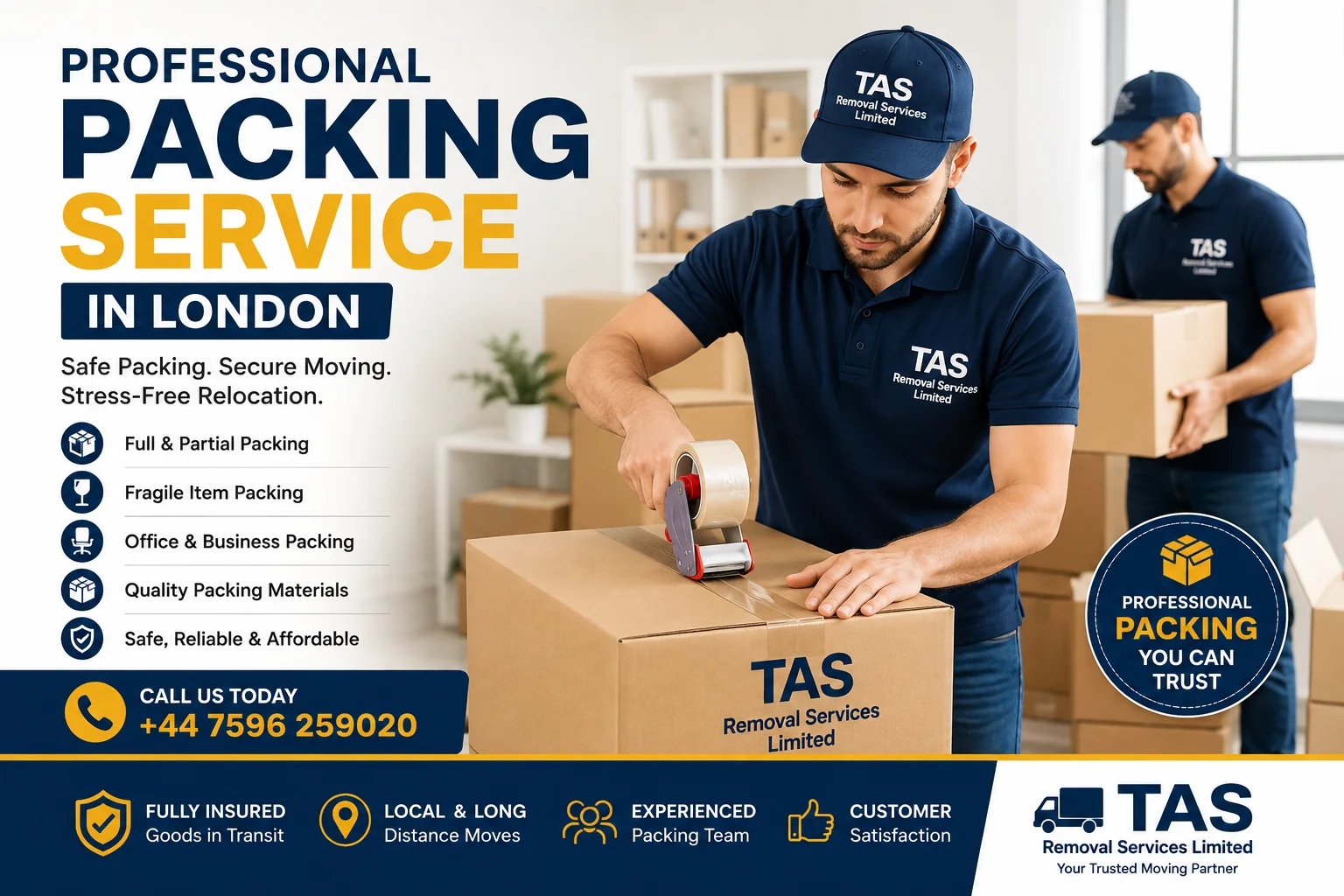 Professional Packing Service London | TAS Removal
